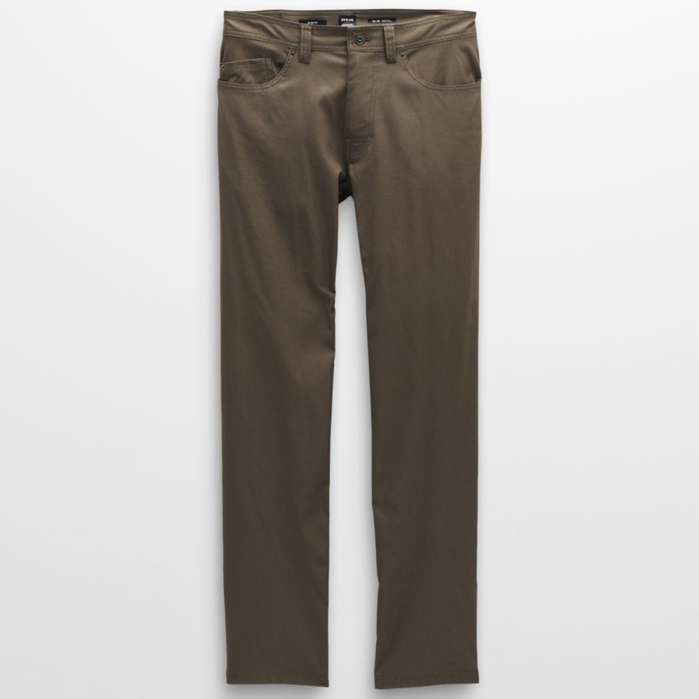 Brion Slim 2 Mens Prana Pants - Color on side is Mud